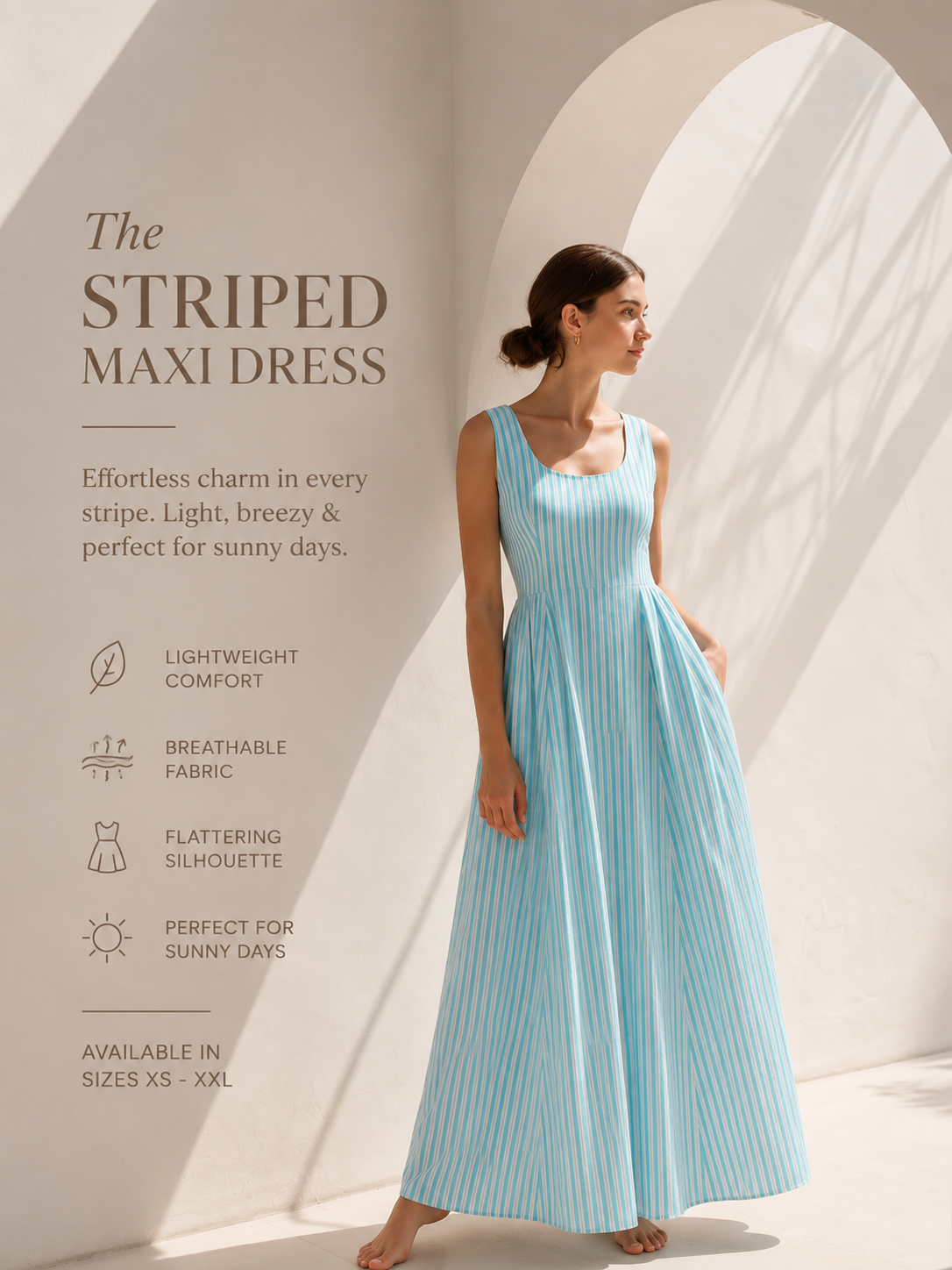 Bayside Striped Linen Dress